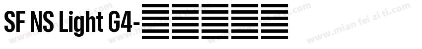 SF NS Light G4字体转换